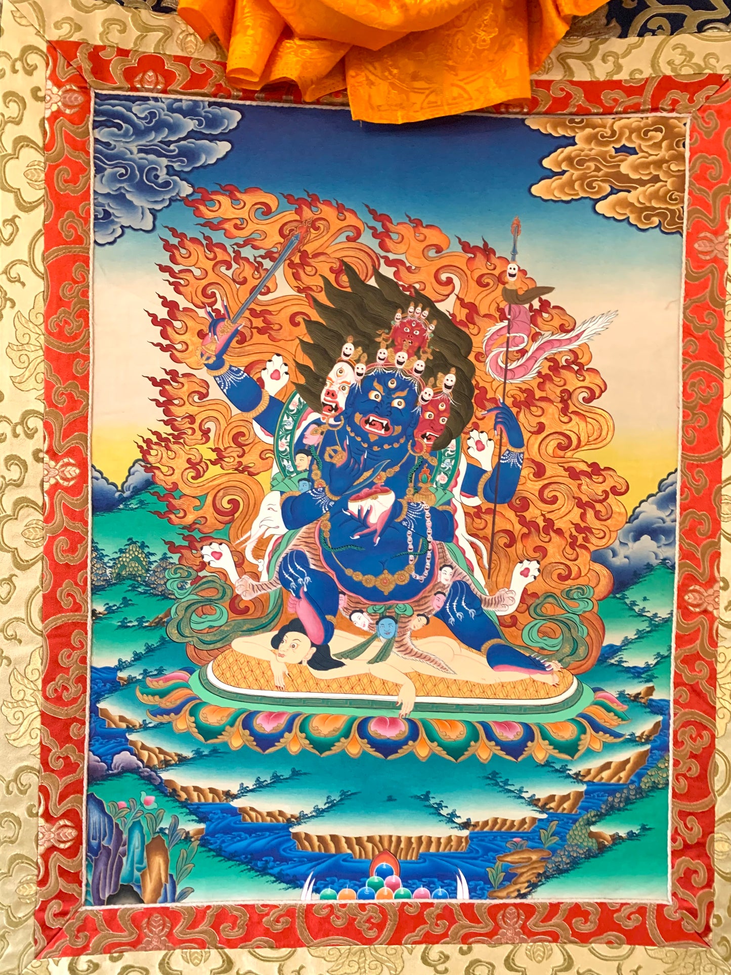 Four Faced Mahakala Thangka