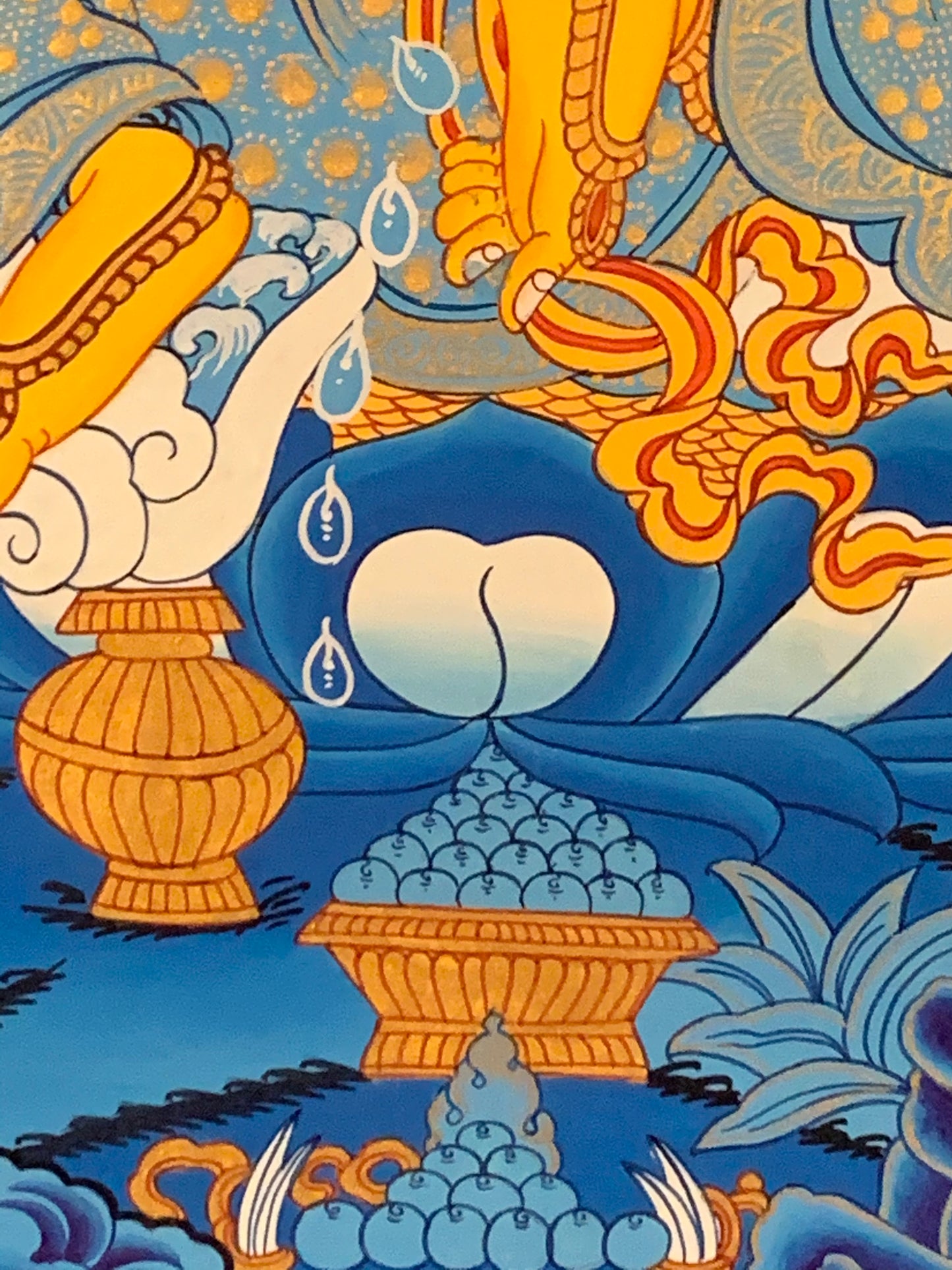 Yellow Dzambhala Thangka