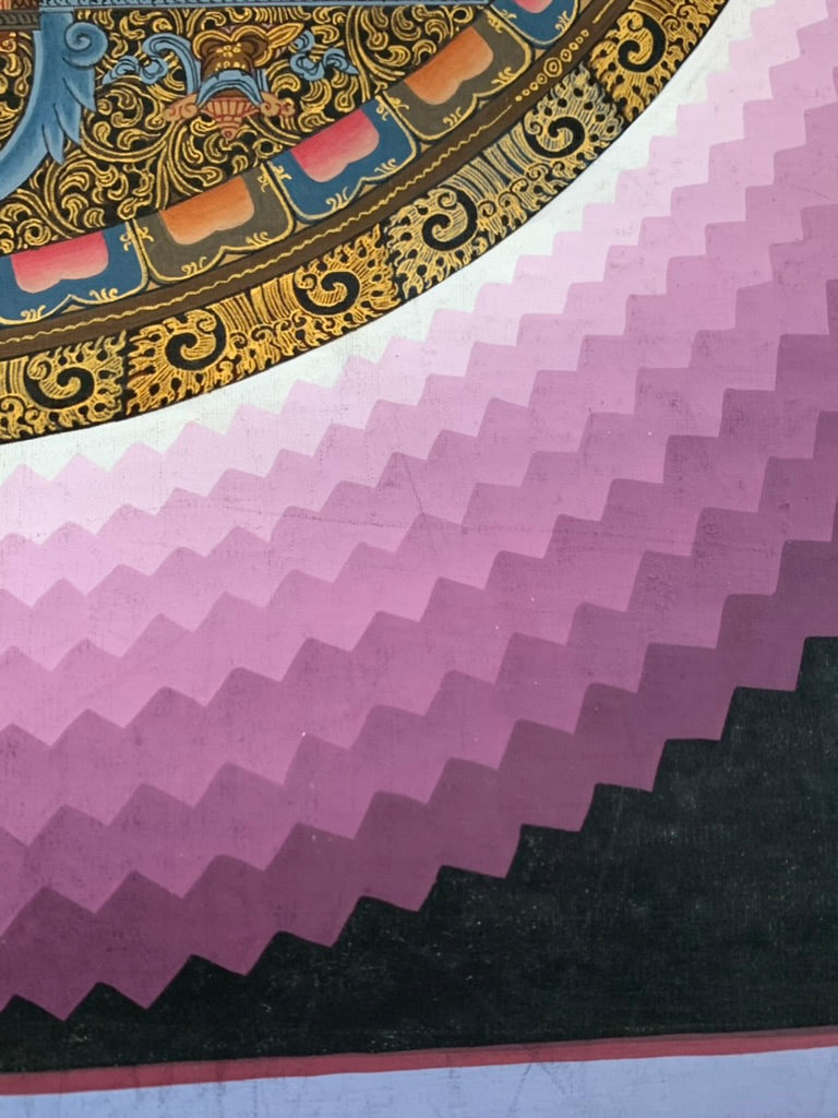 Lotus Mandala Unbrocaded Thangka