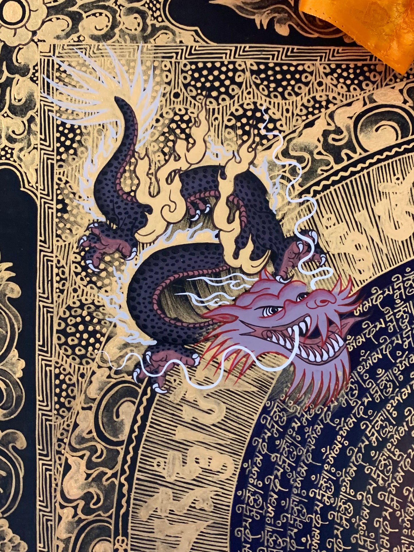 Mantra Dragon Mandala Thangka