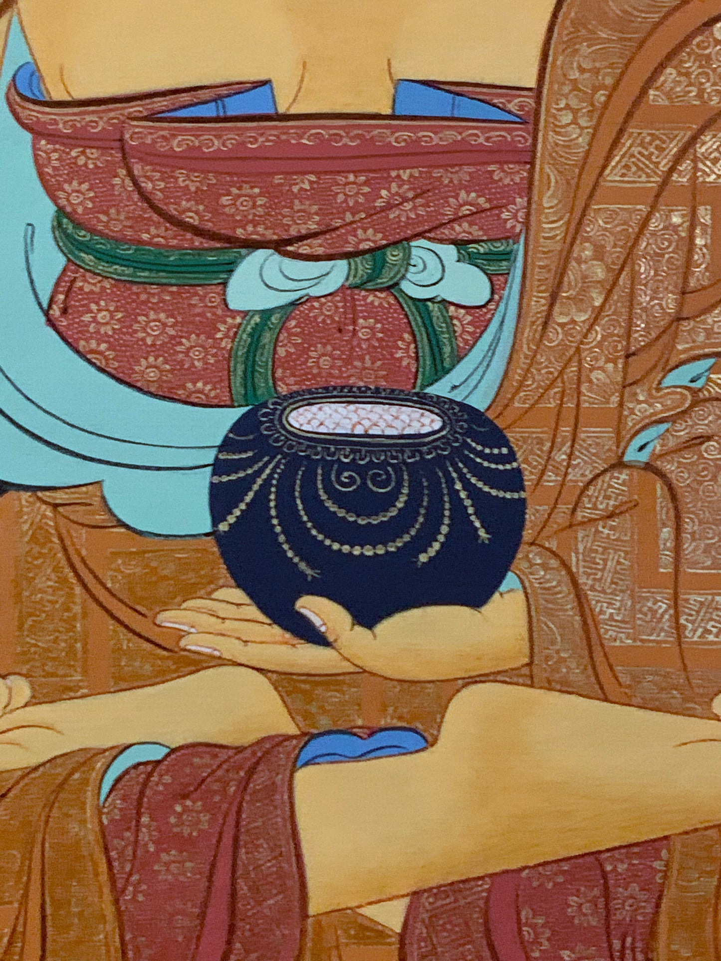 Shakyamuni Three Buddha Thangka