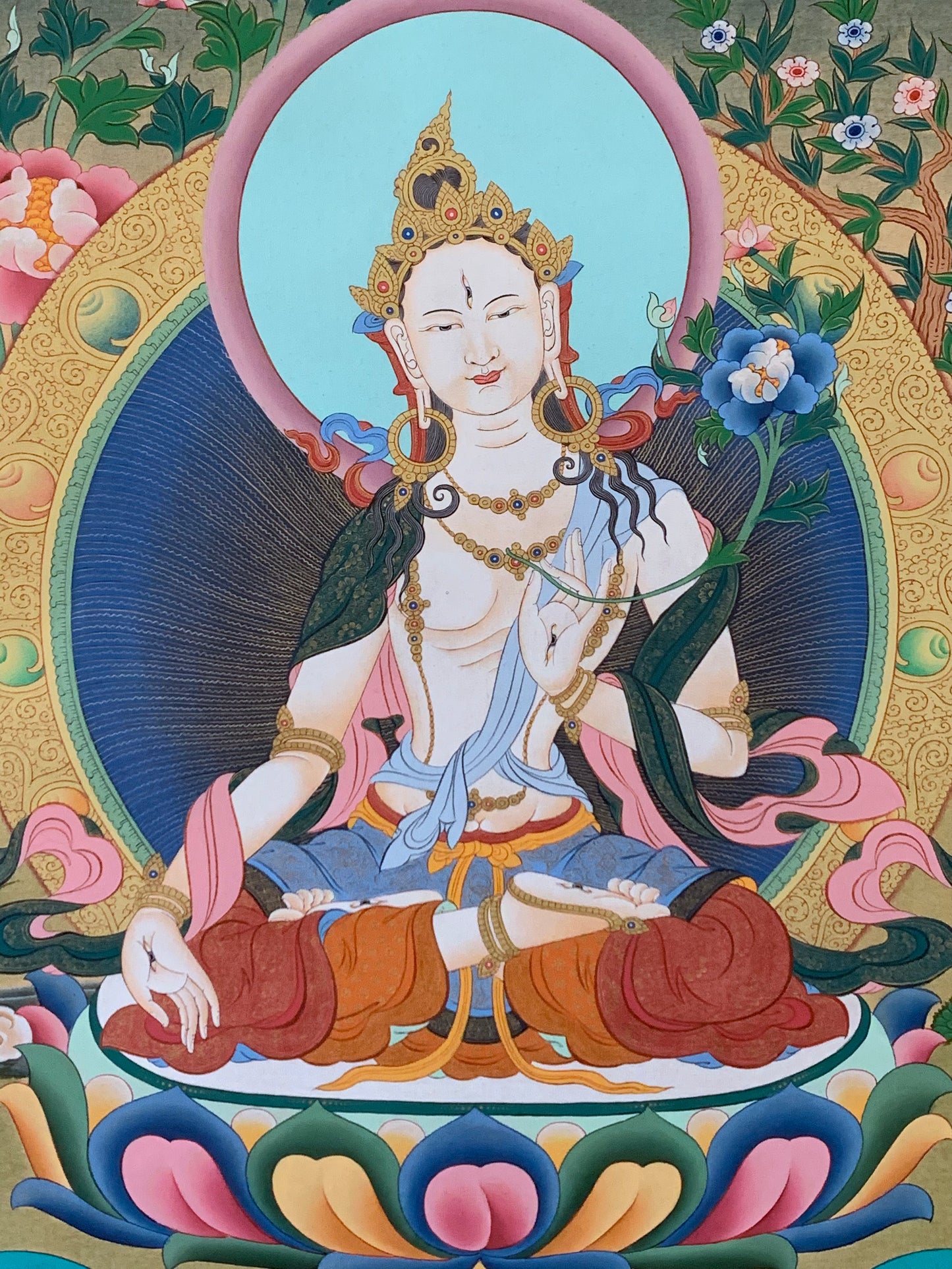 White Tara Long Life Thangka