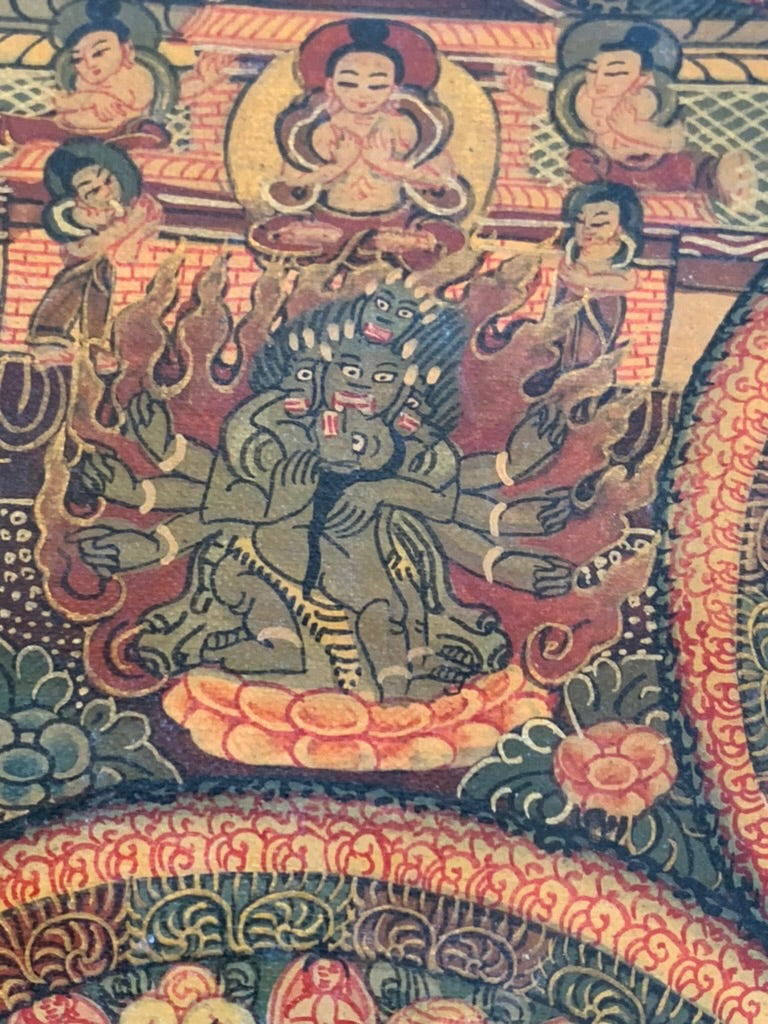 Five Buddha Mandala Unbrocaded Thangka