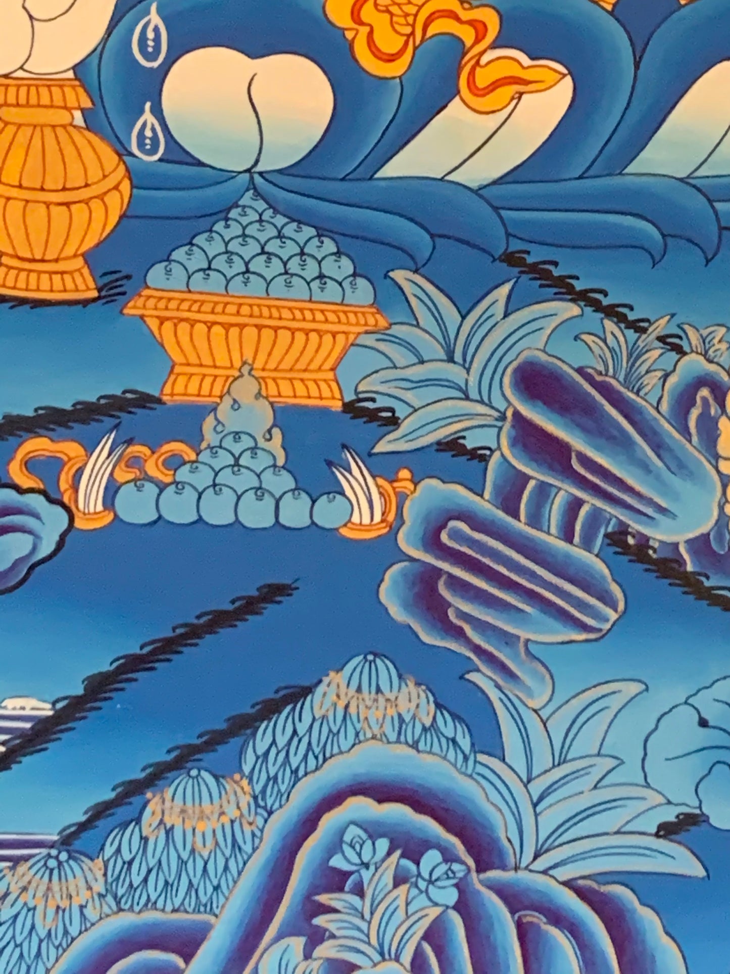 Yellow Dzambhala Thangka