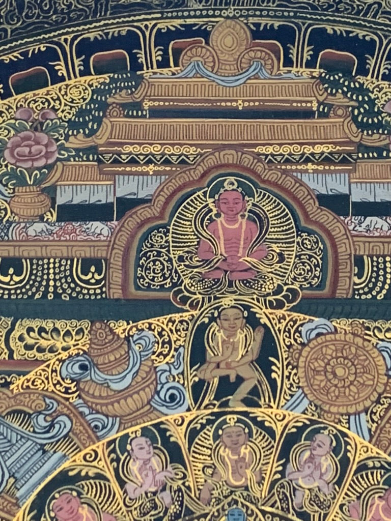 Avalokiteshvara Mandala Unbrocaded Thangka