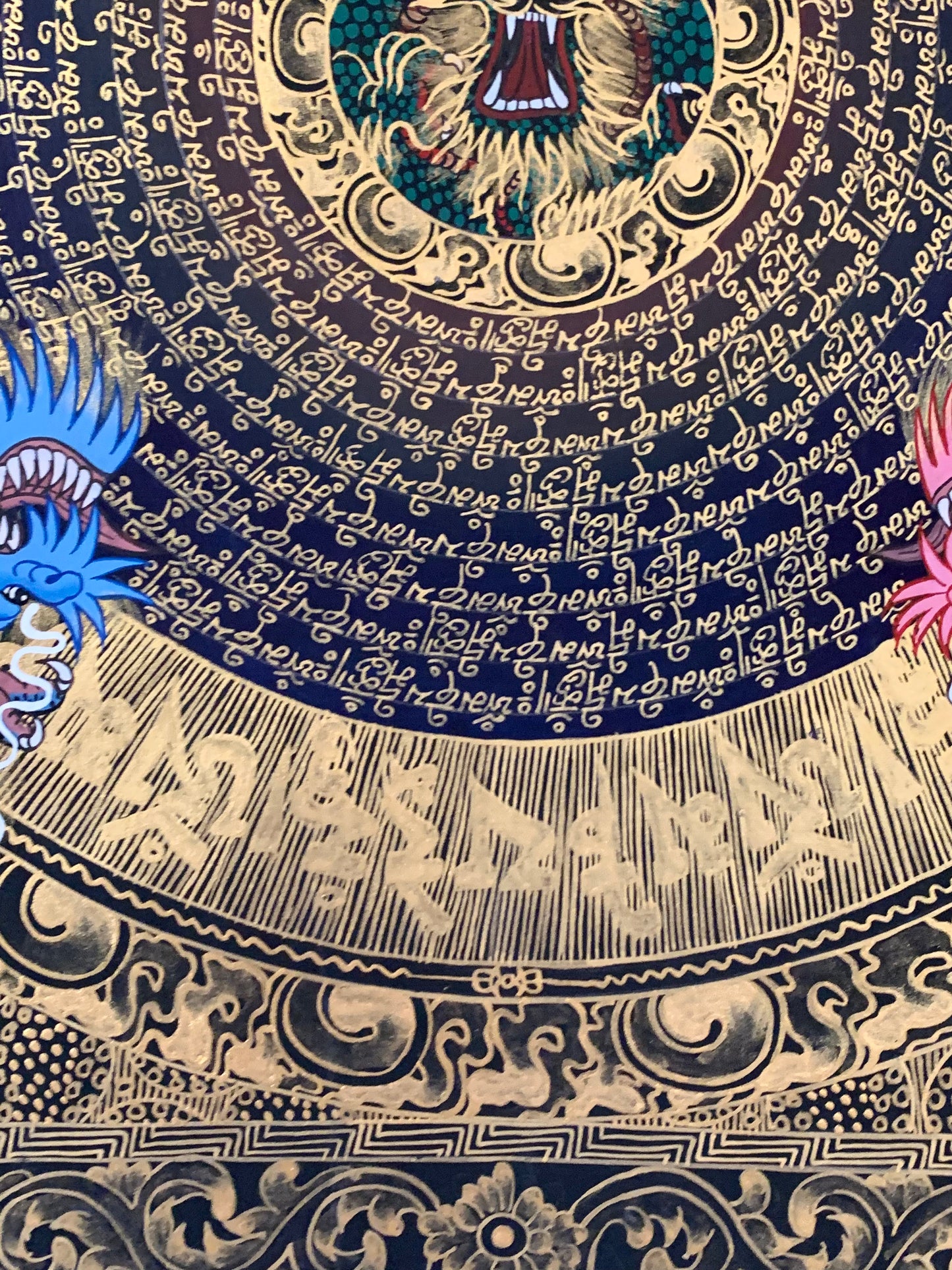 Mantra Dragon Mandala Thangka