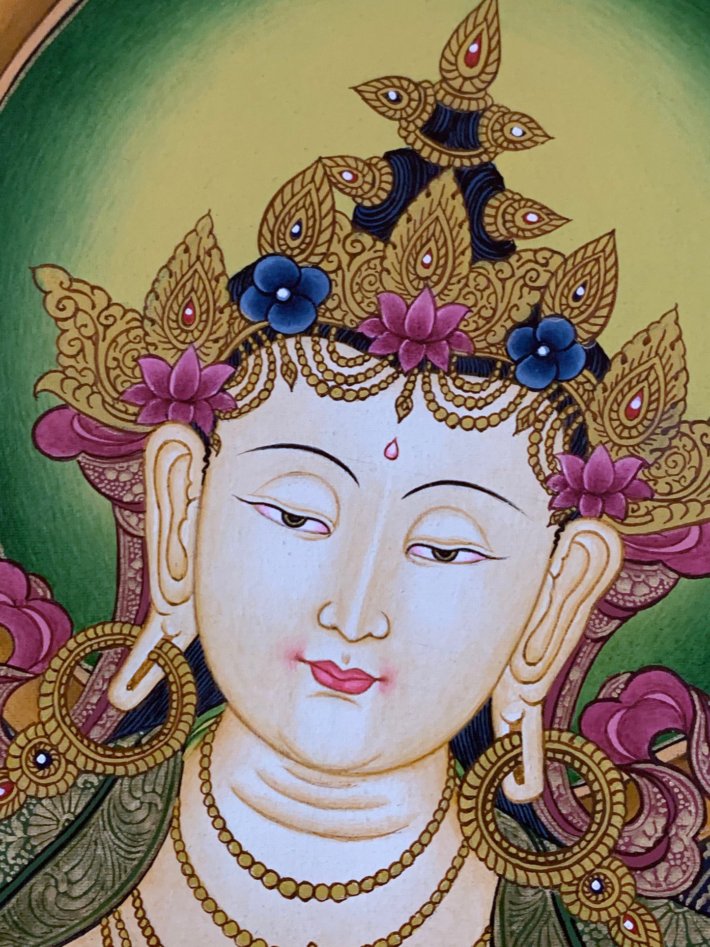 Vajrasattva Dark Blue Brocade Thangka