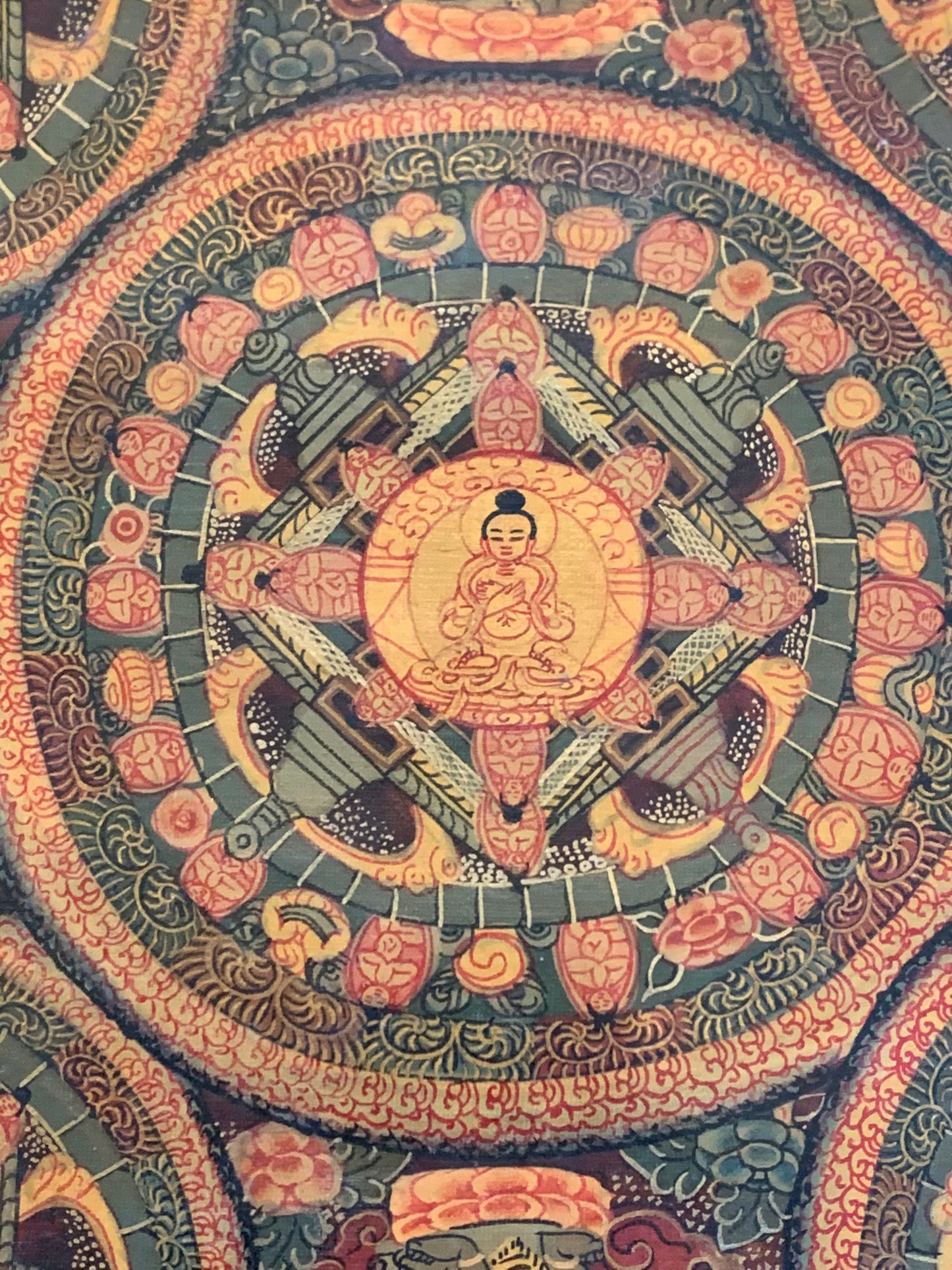 Five Buddha Mandala Unbrocaded Thangka