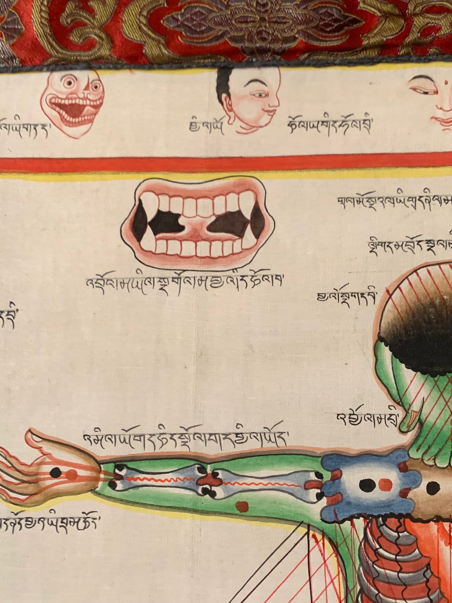 Tibetan Medicine Anatomical Thangka