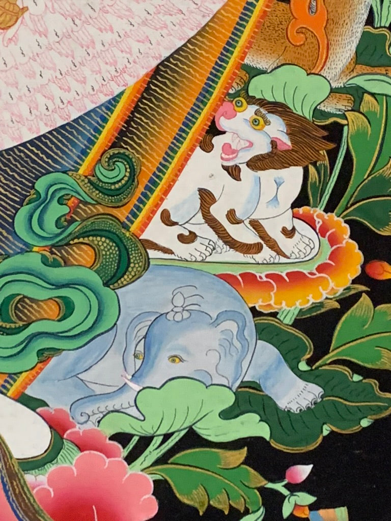 Thousand Armed Avalokiteshvara Five Dyhani Buddha Thangka
