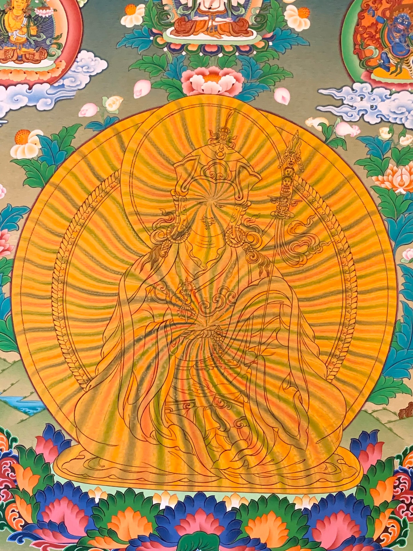 Rainbow Body Guru Rinpoche Thangka