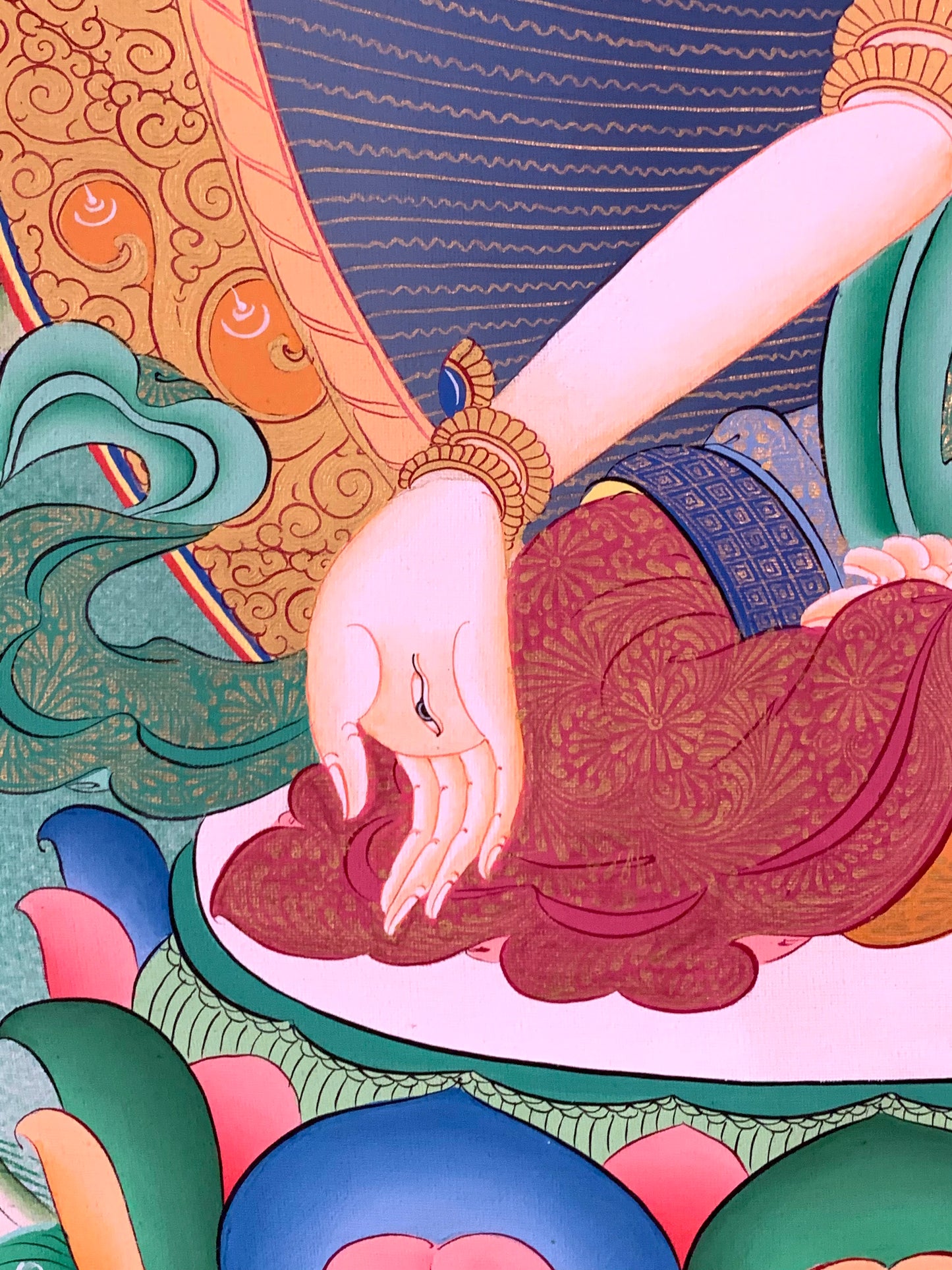 White Tara Five Dhyani Buddhas Long Life Thangka