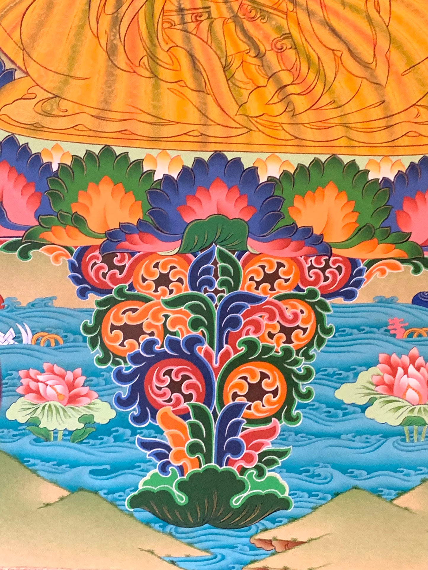 Rainbow Body Guru Rinpoche Thangka