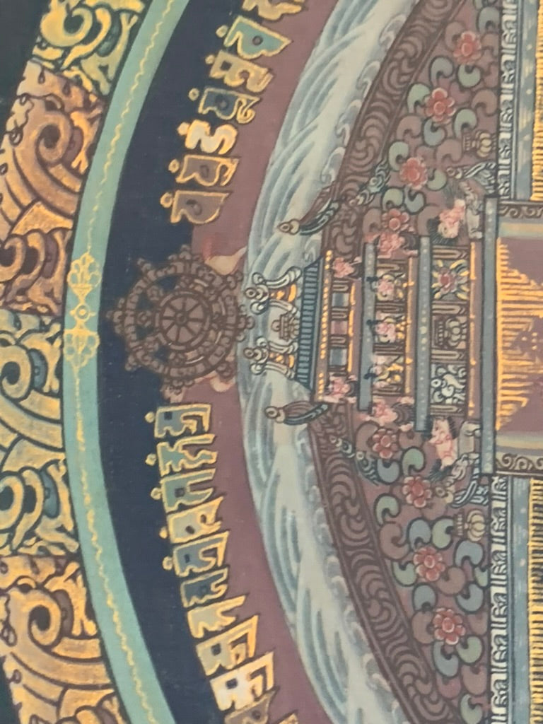 Double Kalachakra Mandala Unbrocaded Thangka
