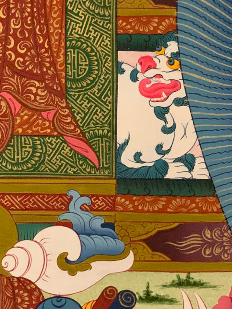 Shakyamuni With Attendants Thangka