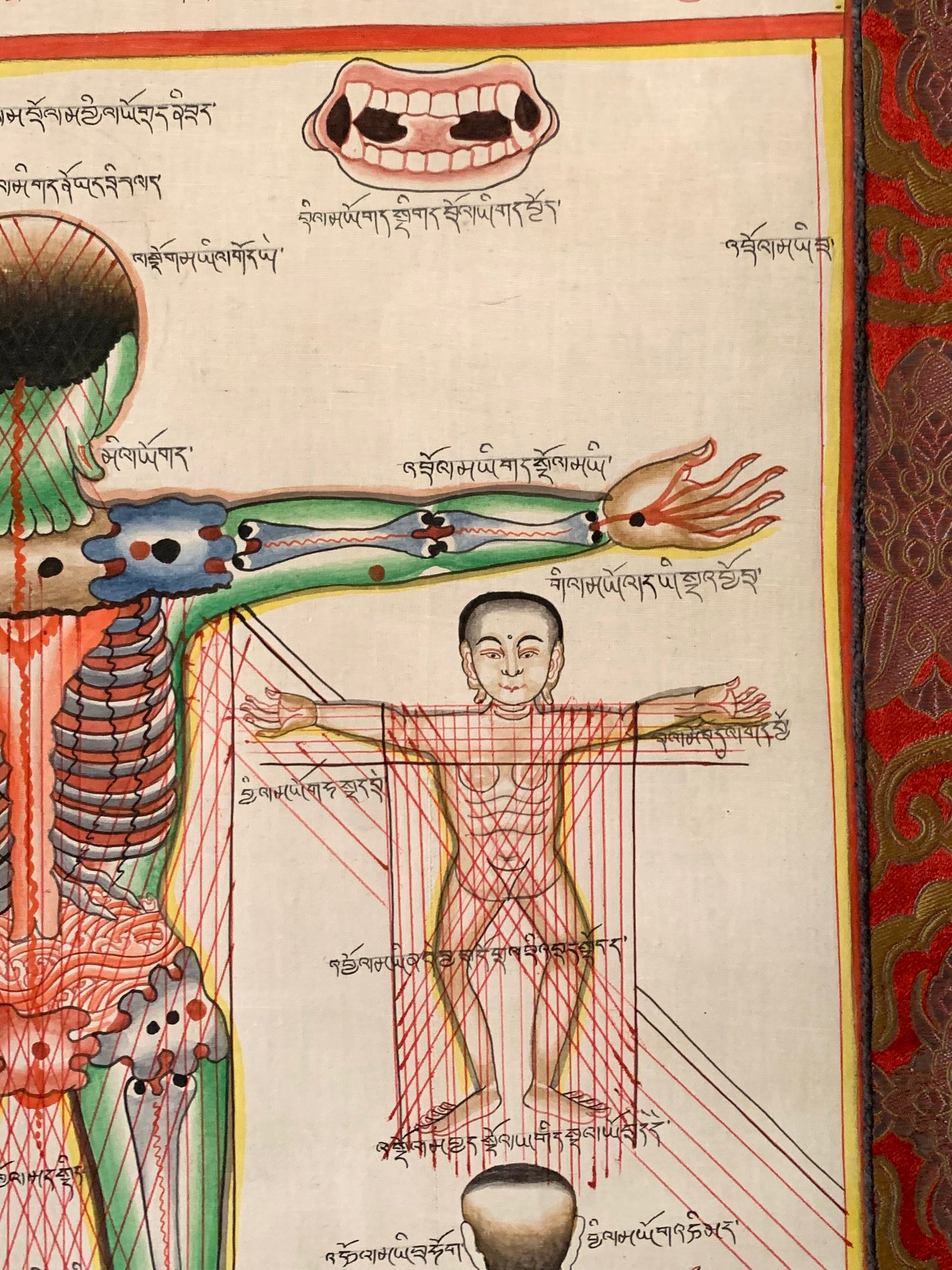 Tibetan Medicine Anatomical Thangka