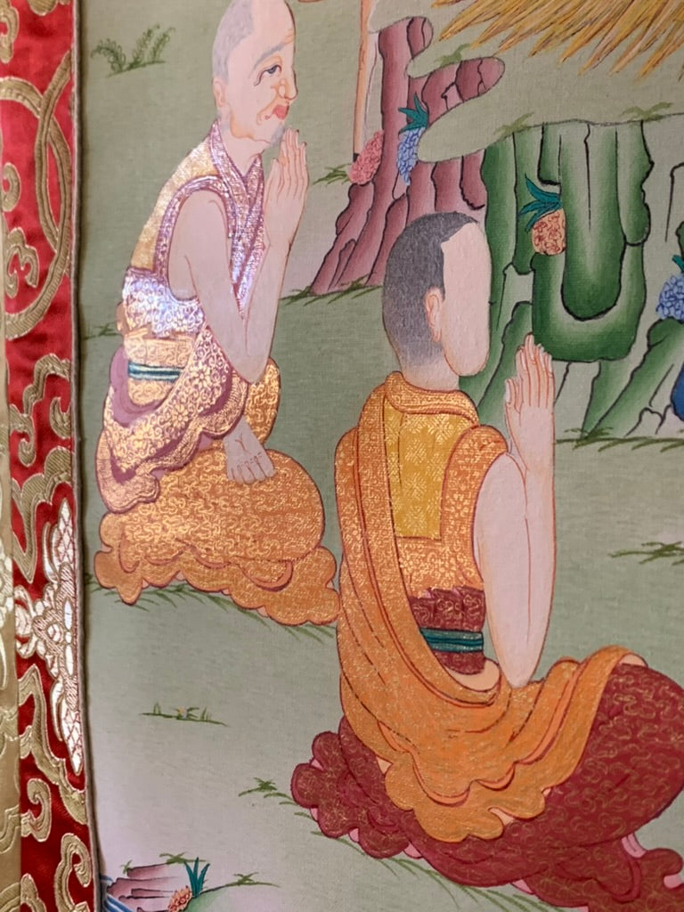 First Five Monk Teaching Thangka