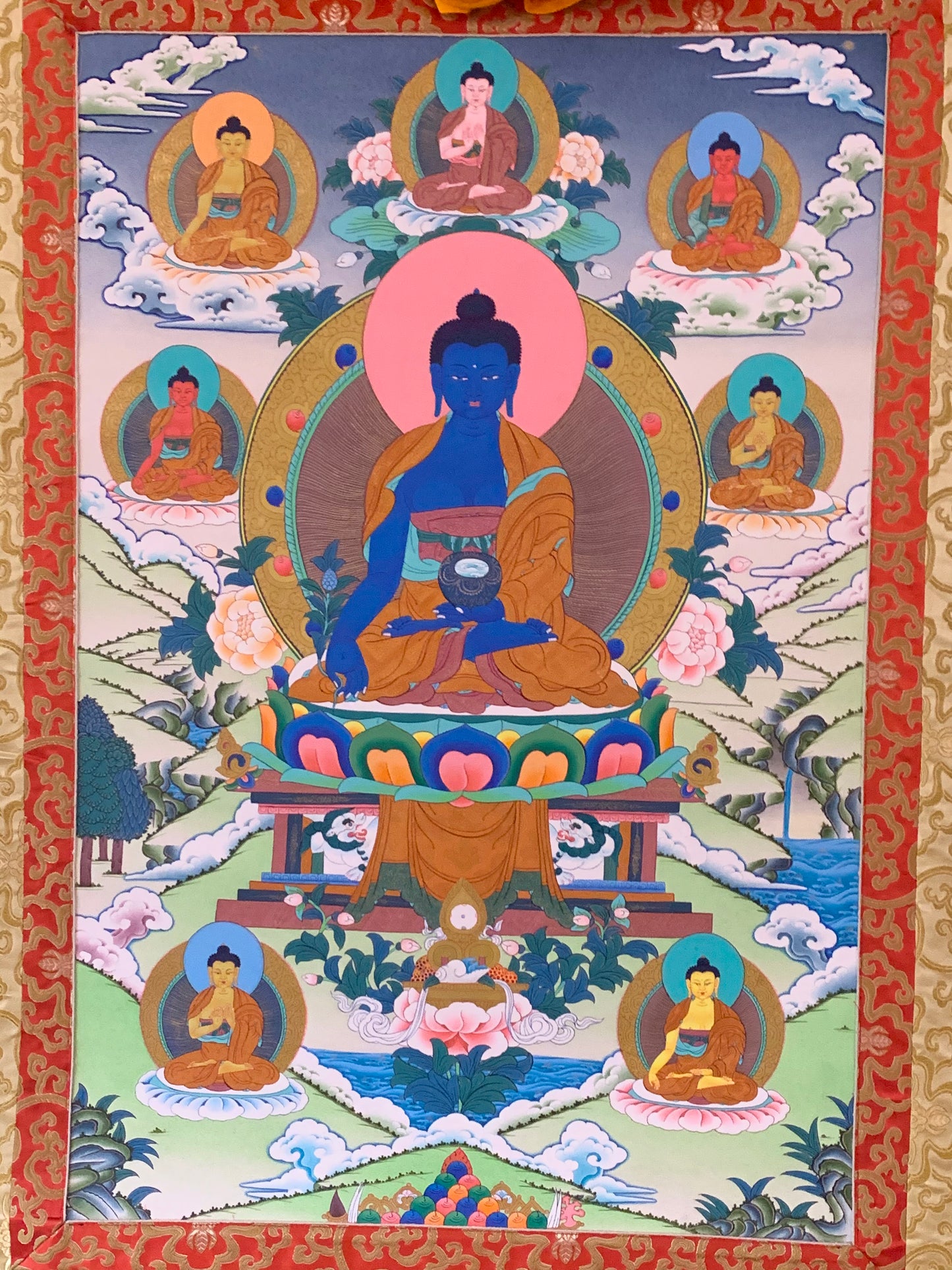 Eight Medicine Buddhas Thangka