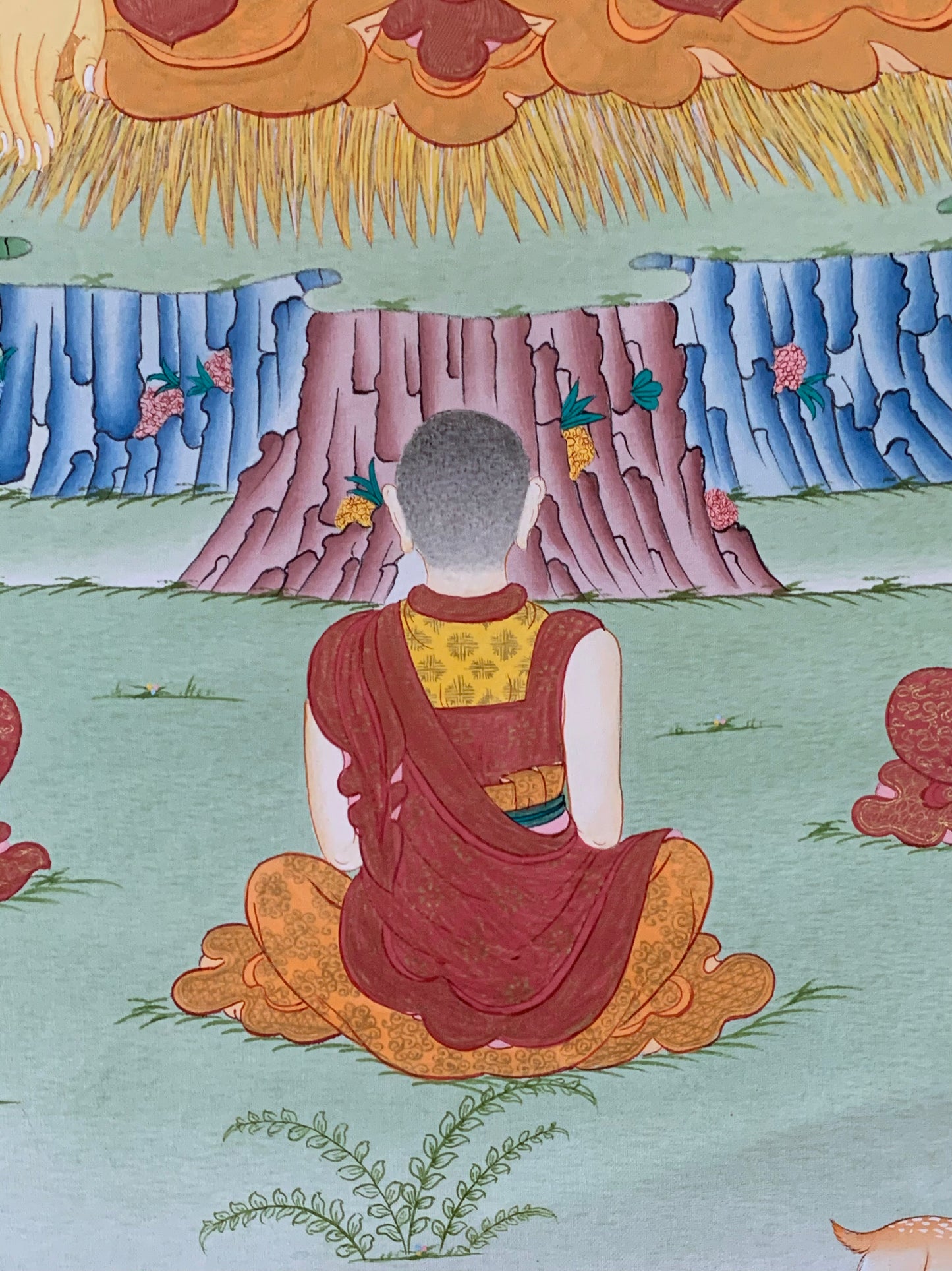 First Five Monk Teaching Thangka