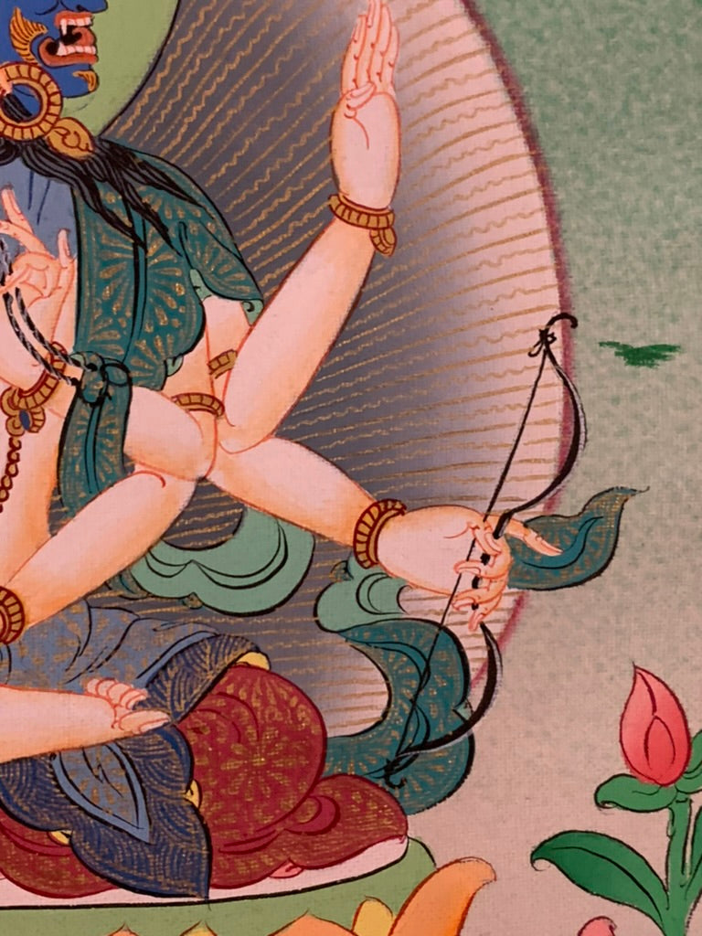 White Tara Five Dhyani Buddhas Long Life Thangka