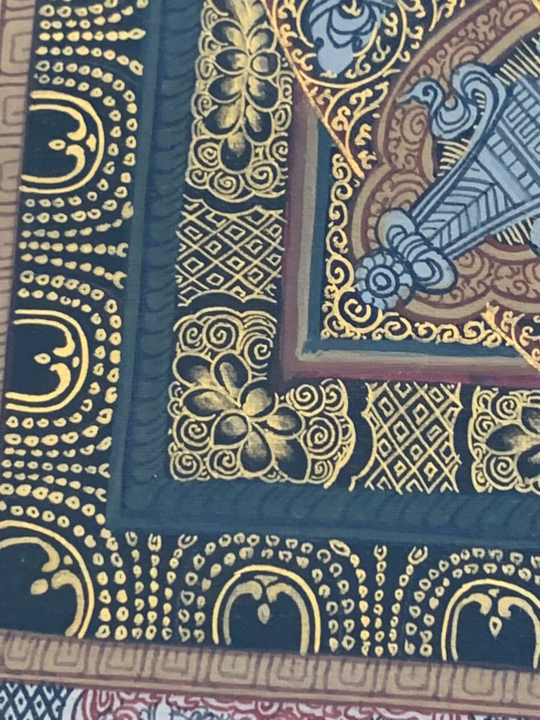 Avalokiteshvara Mandala Unbrocaded Thangka