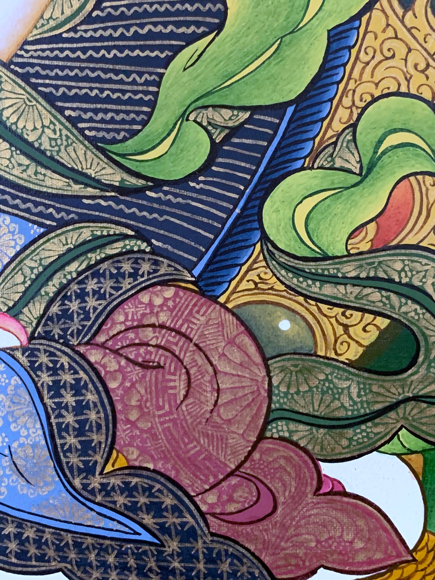 Vajrasattva Dark Blue Brocade Thangka
