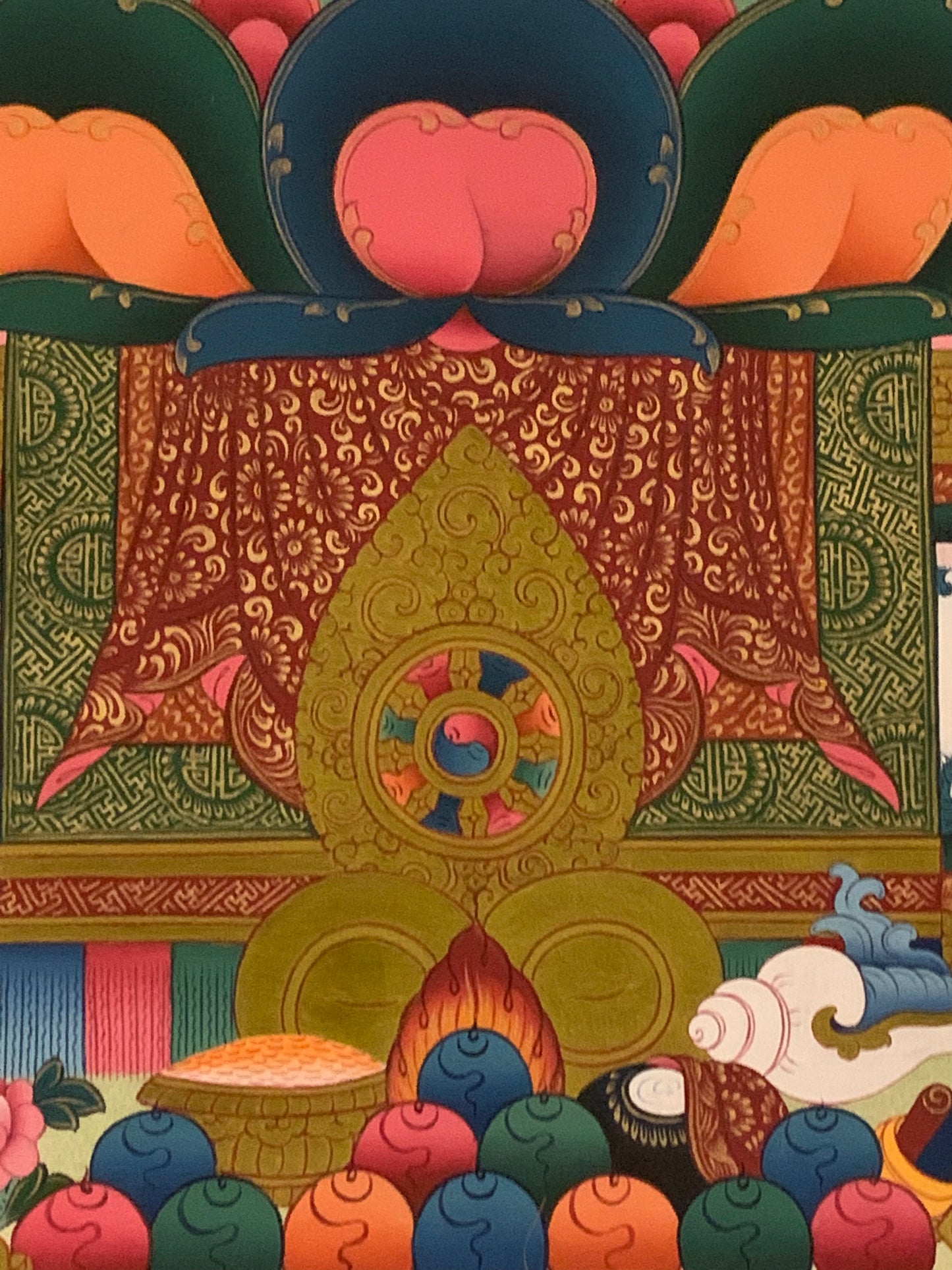 Shakyamuni With Attendants Thangka