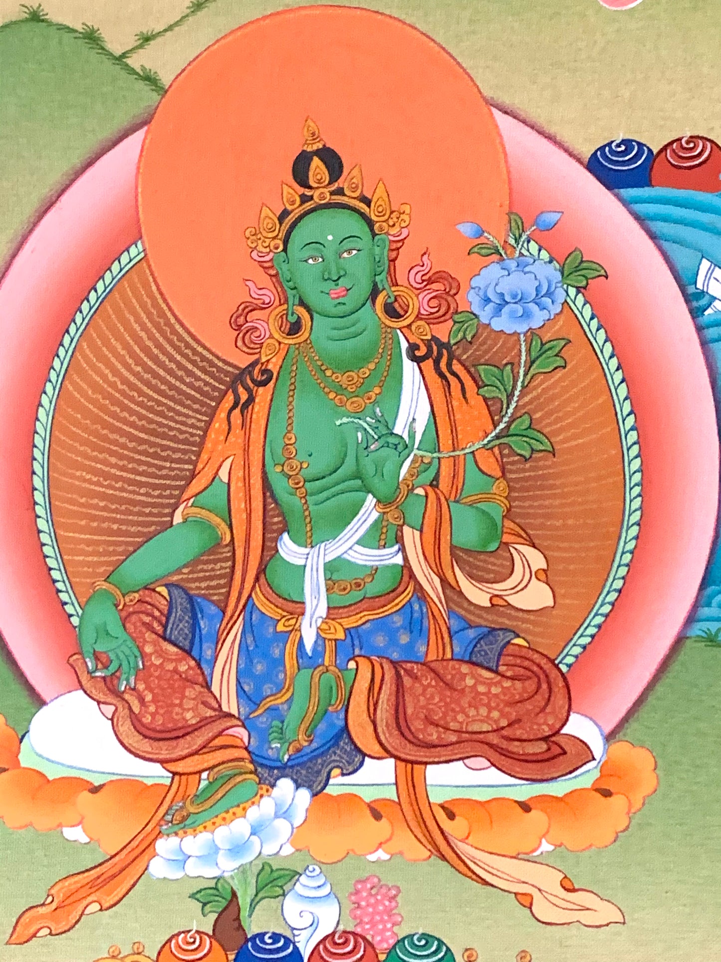 Rainbow Body Guru Rinpoche Thangka