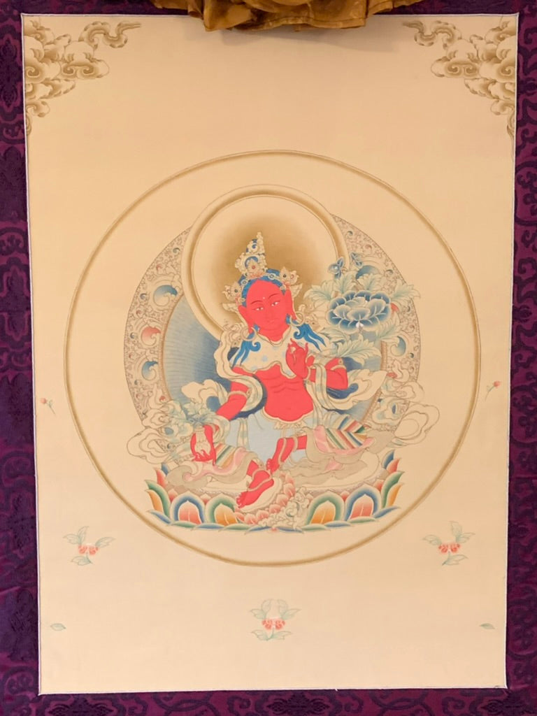 Red Tara Karma Gadri Thangka