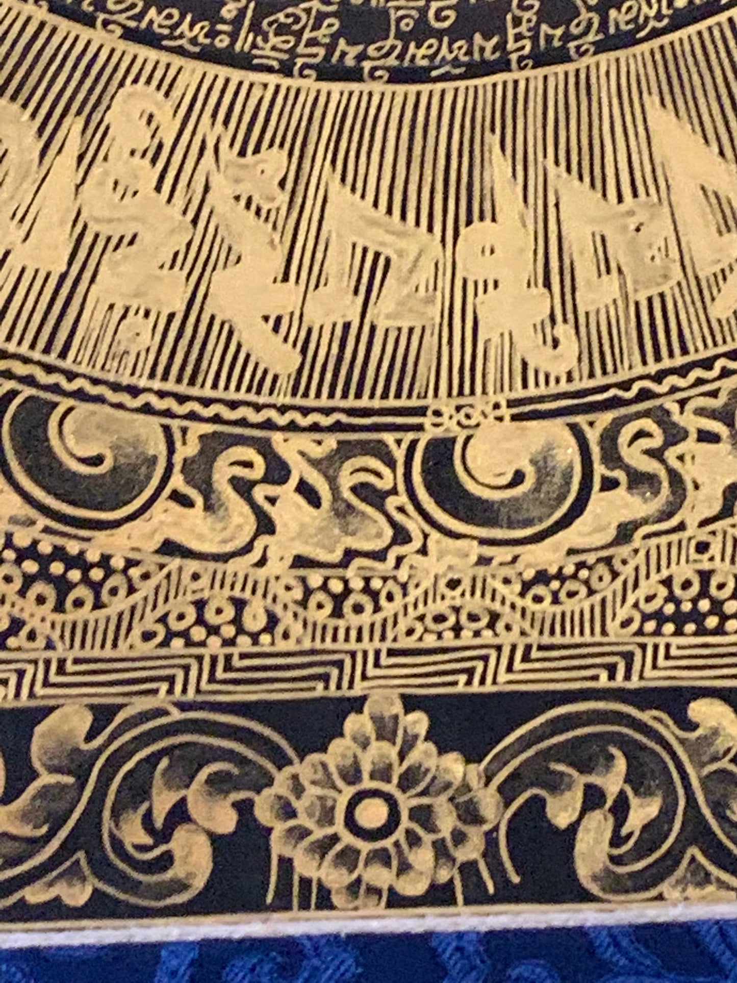 Mantra Endless Knot Dragon Thangka