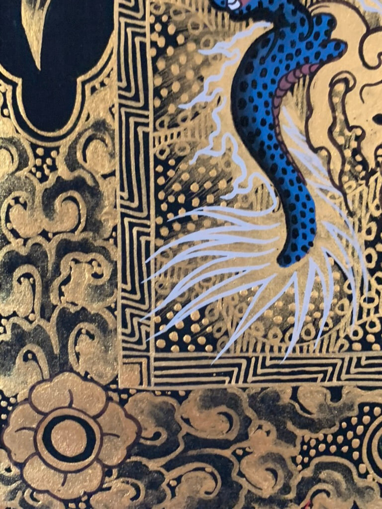 Mantra Dragon Mandala Thangka