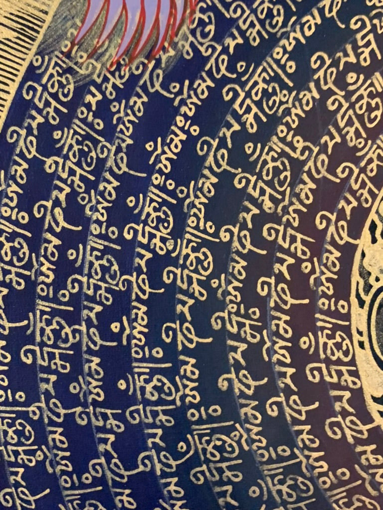 Mantra Dragon Mandala Thangka