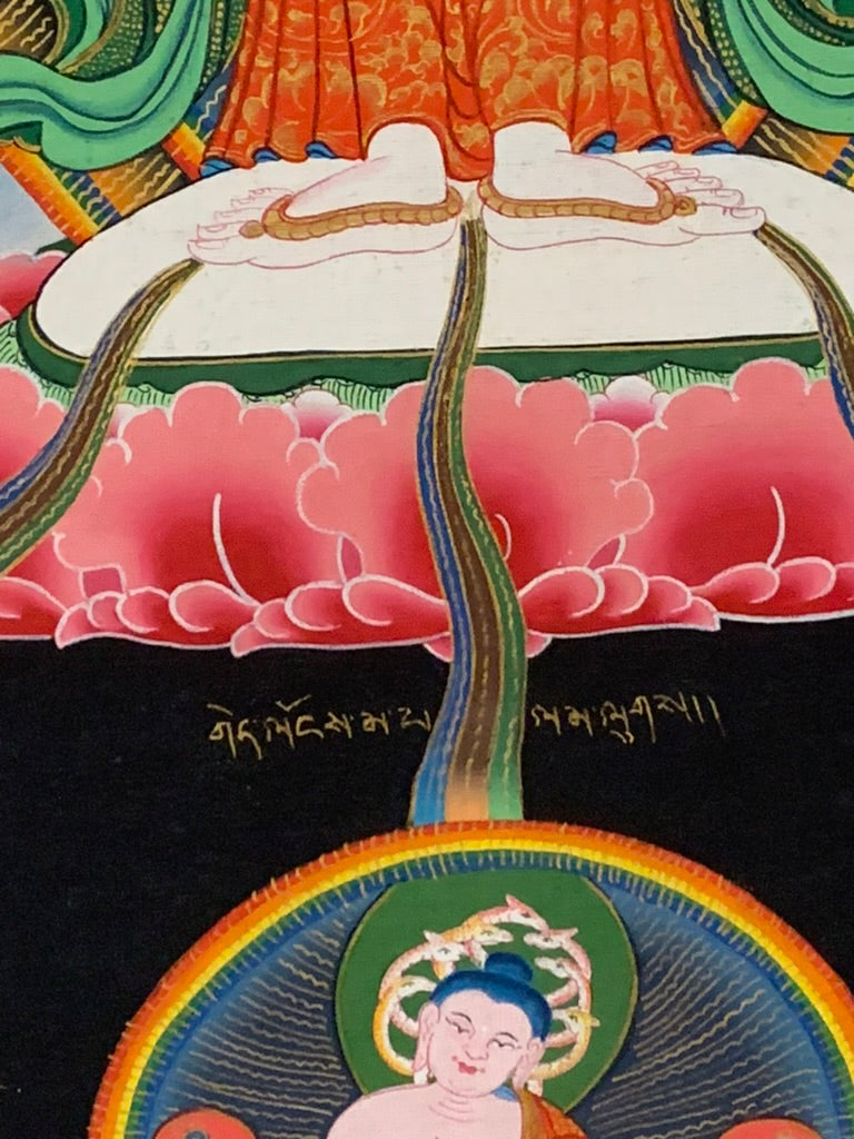 Thousand Armed Avalokiteshvara Five Dyhani Buddha Thangka