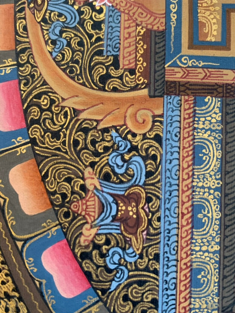 Lotus Mandala Unbrocaded Thangka