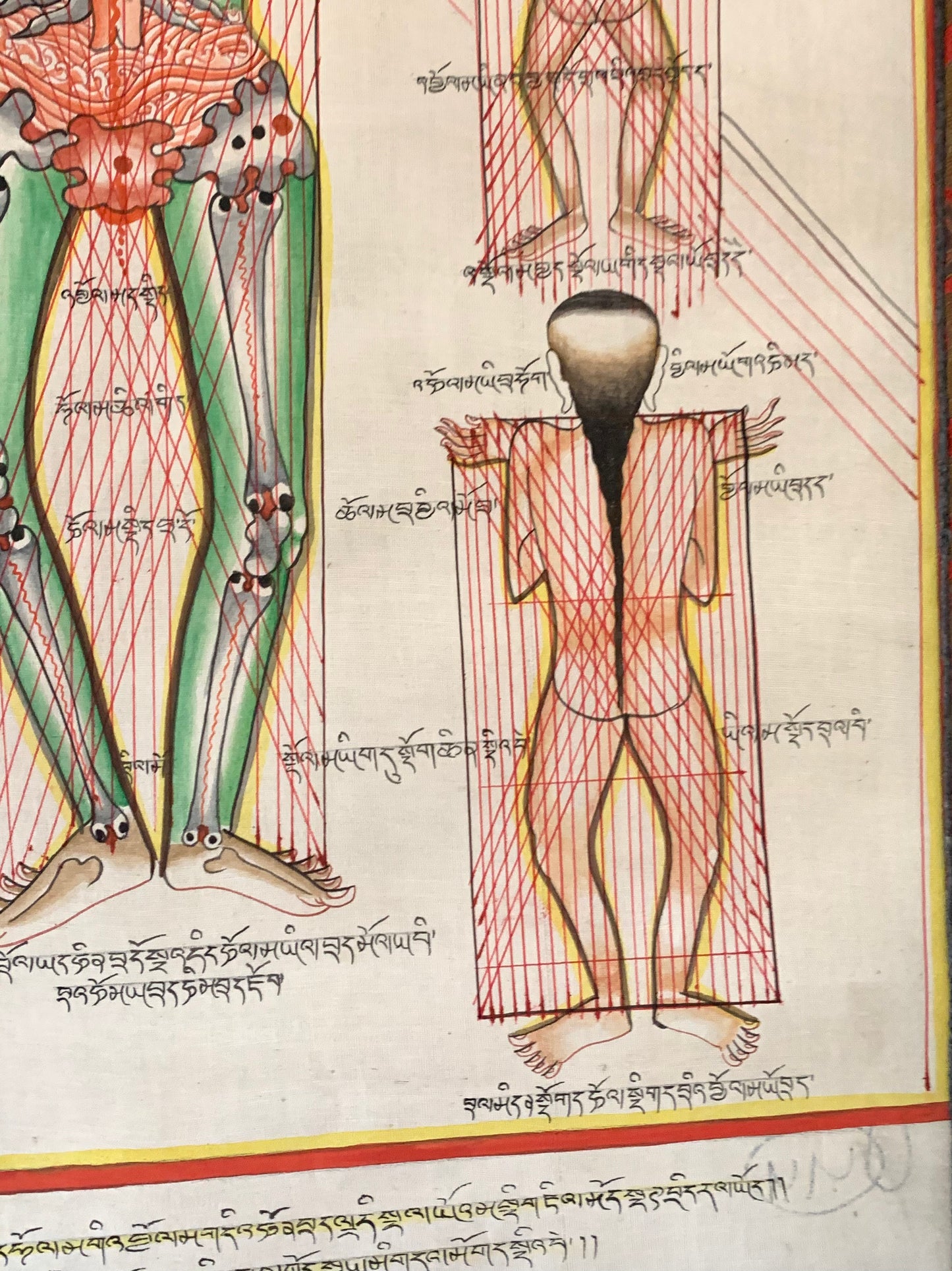 Tibetan Medicine Anatomical Thangka