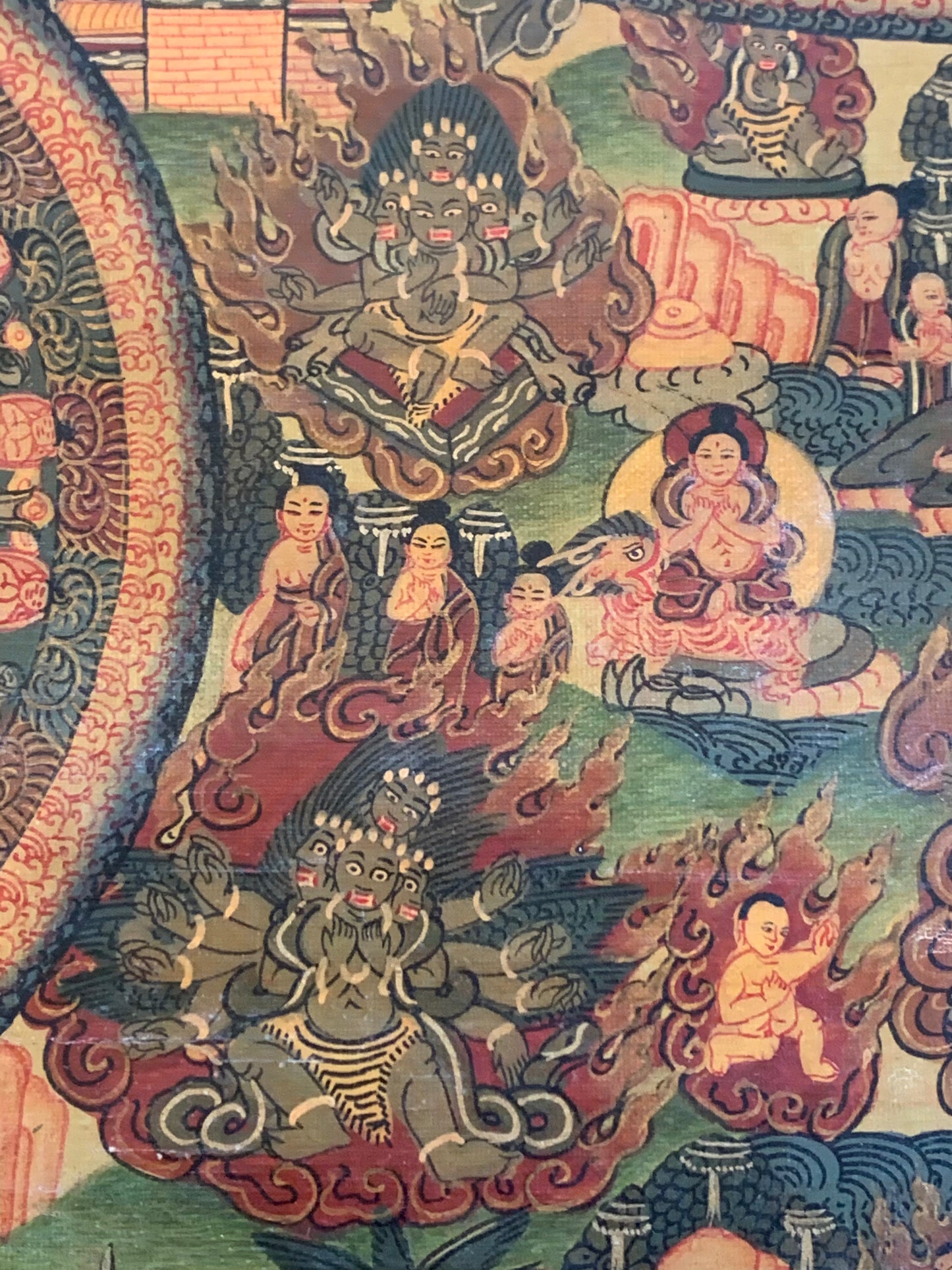 Five Buddha Mandala Unbrocaded Thangka