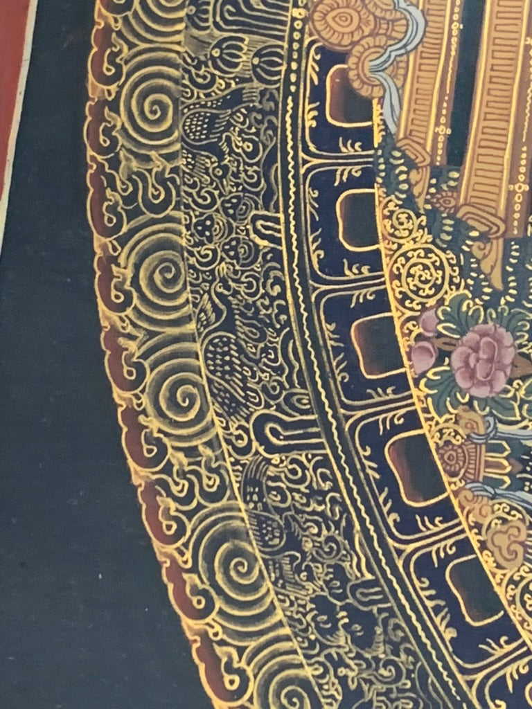 Avalokiteshvara Mandala Unbrocaded Thangka