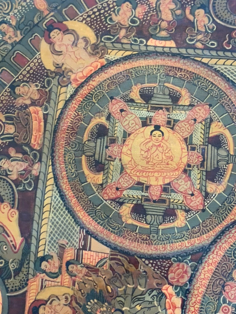 Five Buddha Mandala Unbrocaded Thangka