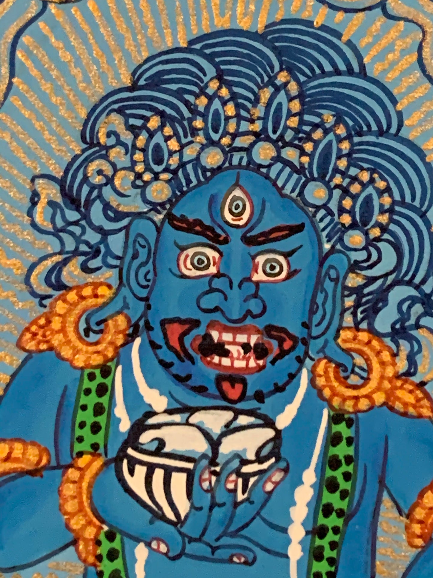 Yellow Dzambhala Thangka
