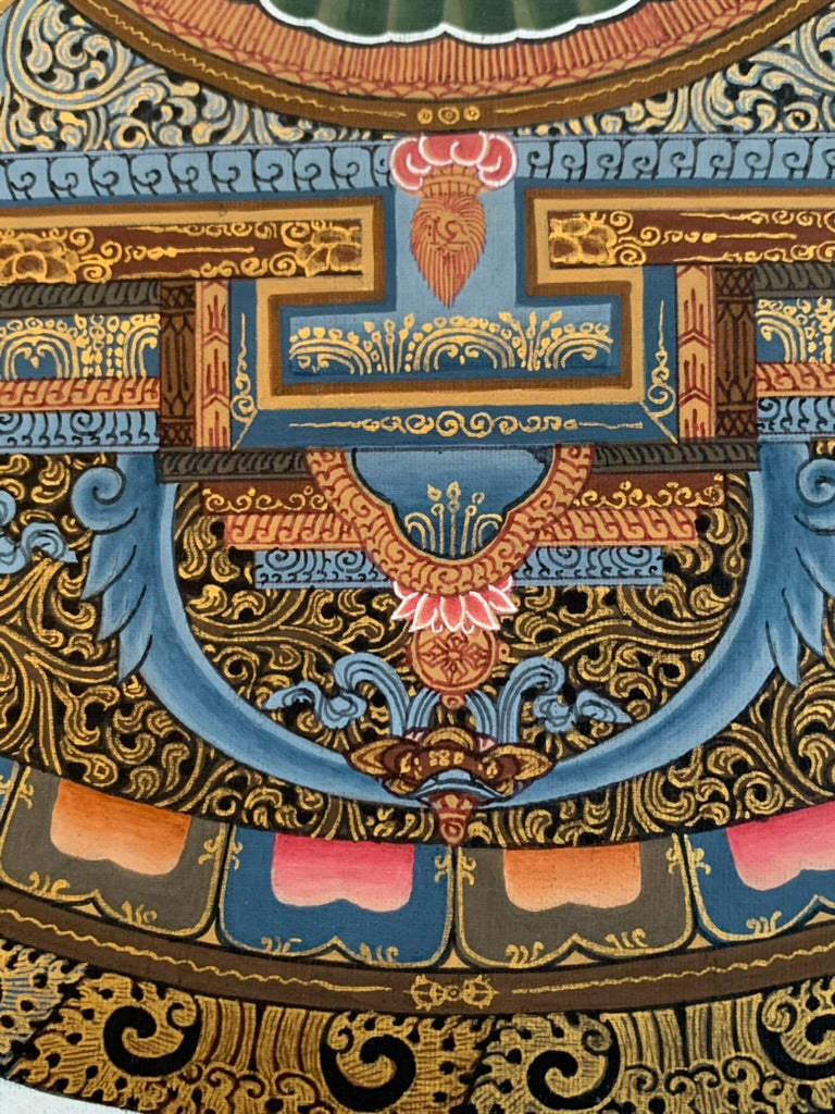 Lotus Mandala Unbrocaded Thangka