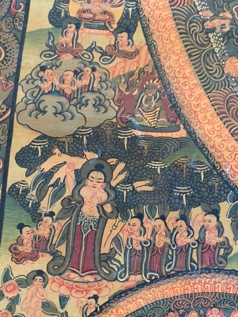 Five Buddha Mandala Unbrocaded Thangka