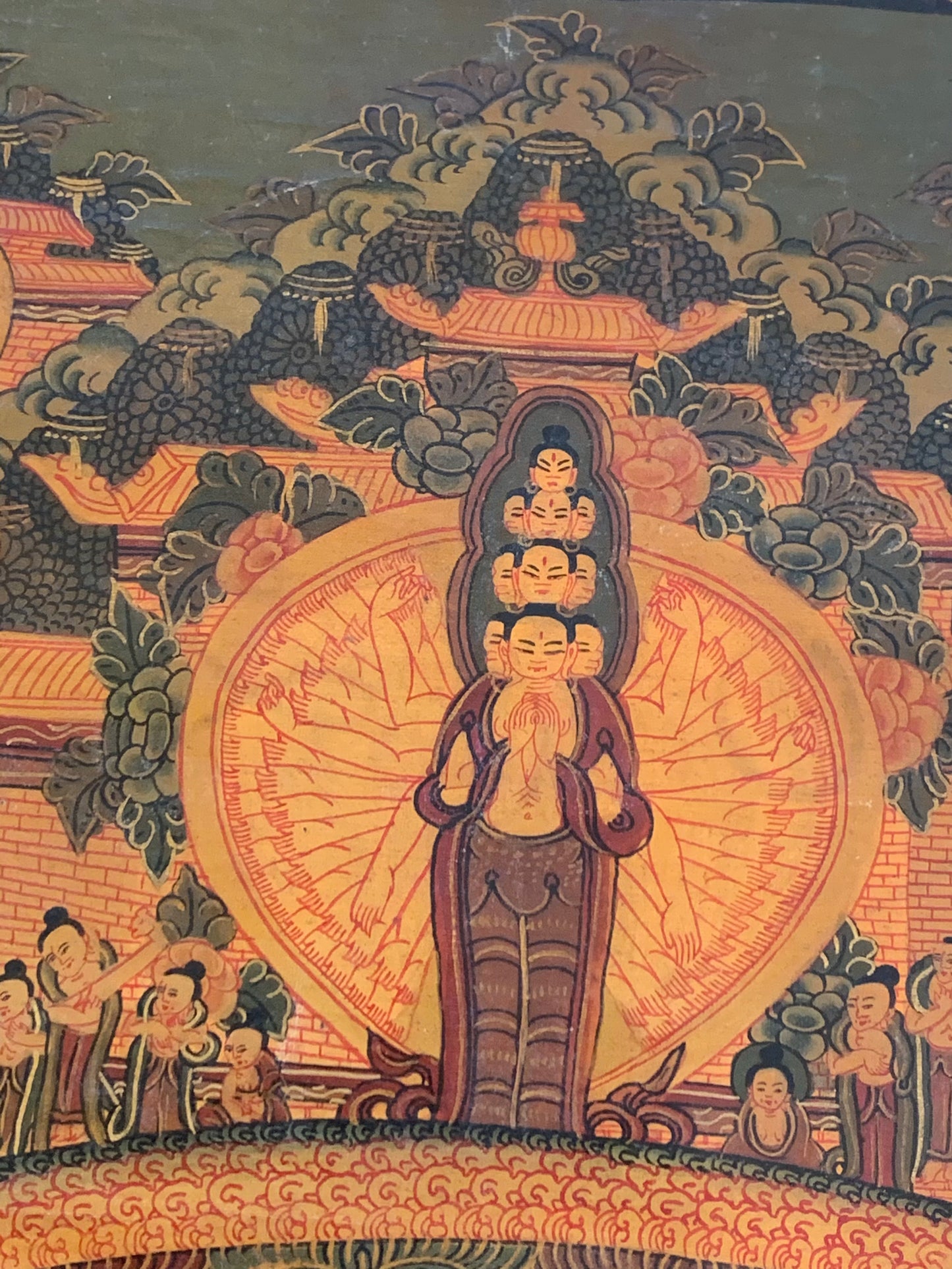 Five Buddha Mandala Unbrocaded Thangka