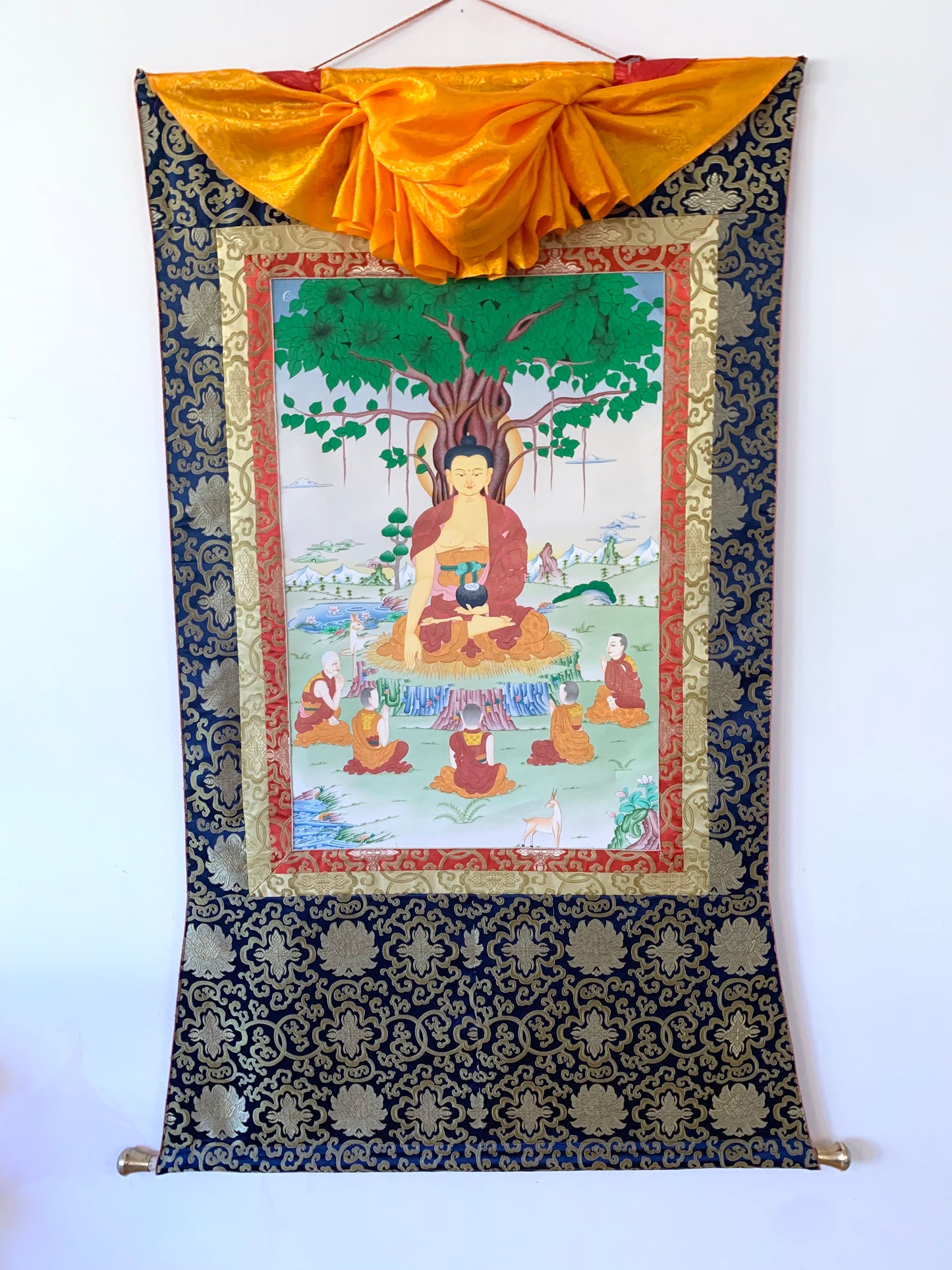 First Five Monk Teaching Thangka