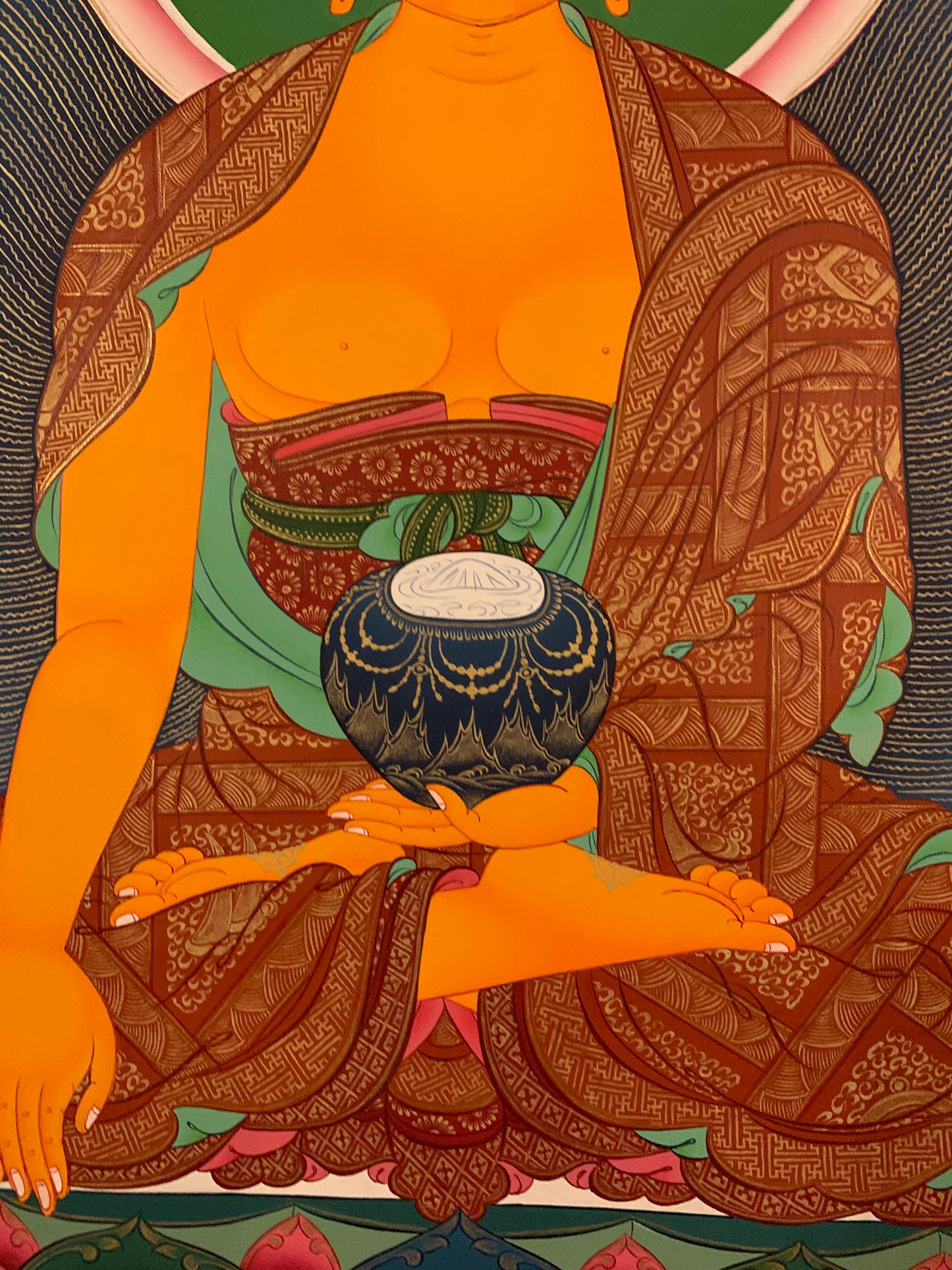 Shakyamuni With Attendants Thangka