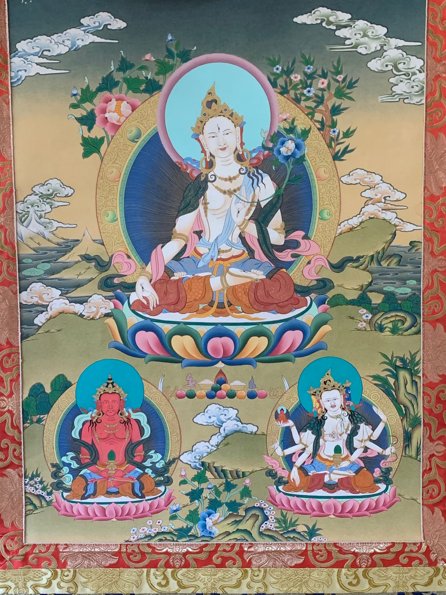 White Tara Long Life Thangka