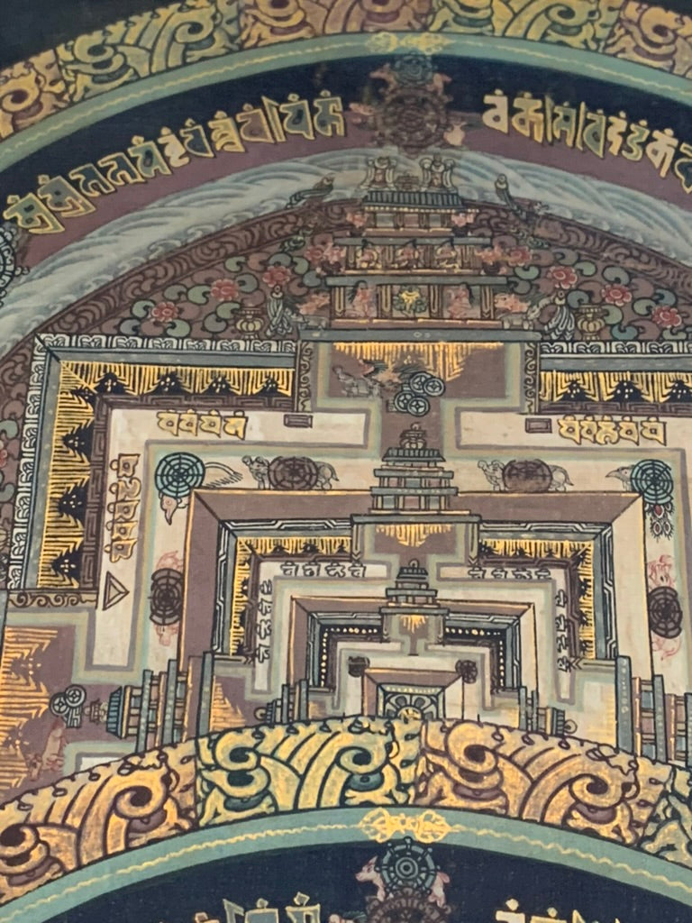 Double Kalachakra Mandala Unbrocaded Thangka