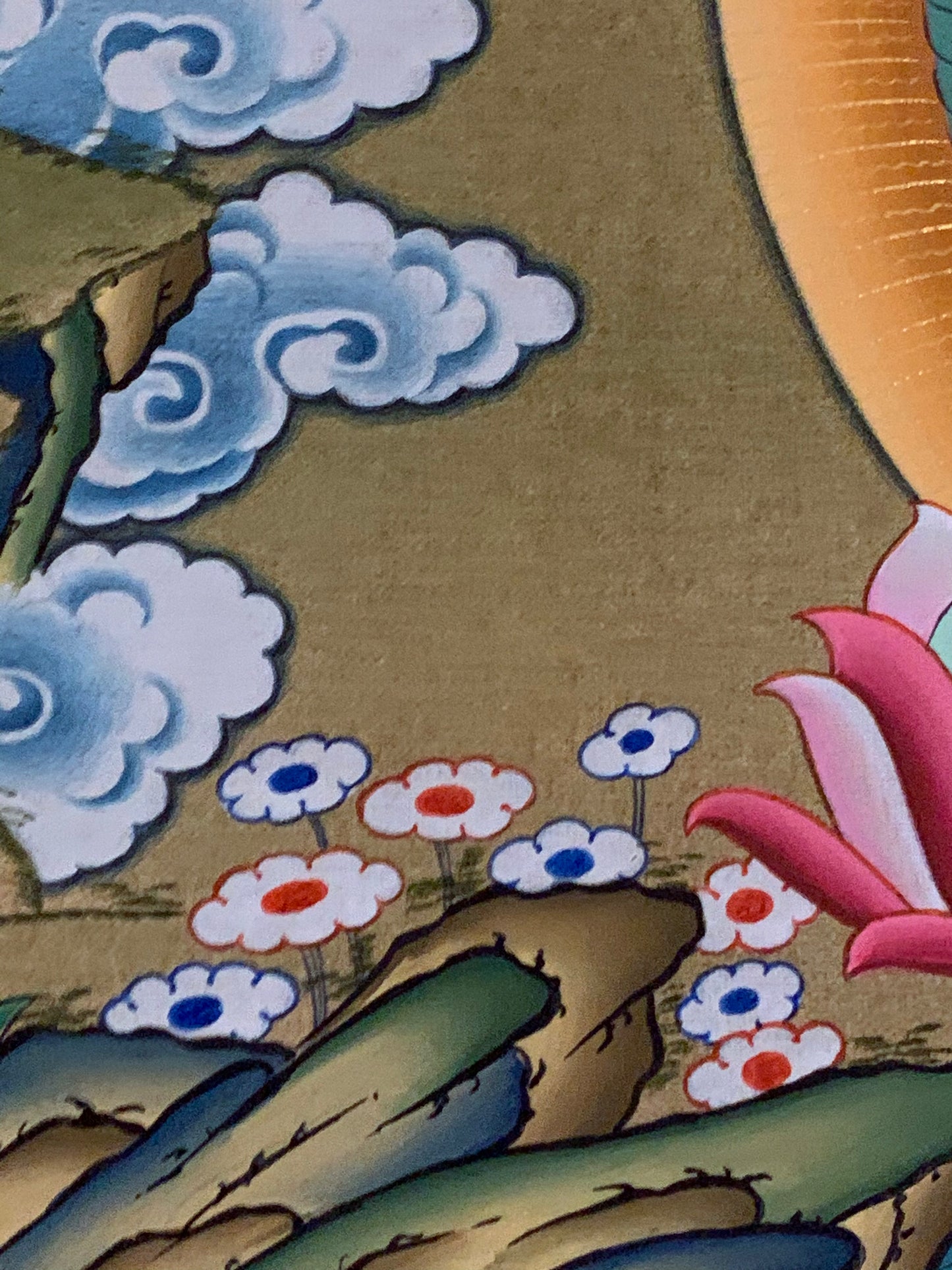 Shakyamuni Three Buddha Thangka