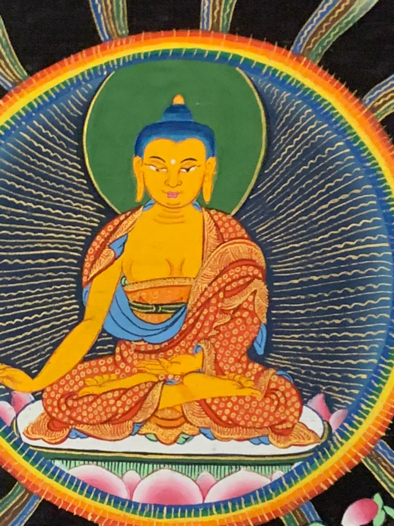 Thousand Armed Avalokiteshvara Five Dyhani Buddha Thangka