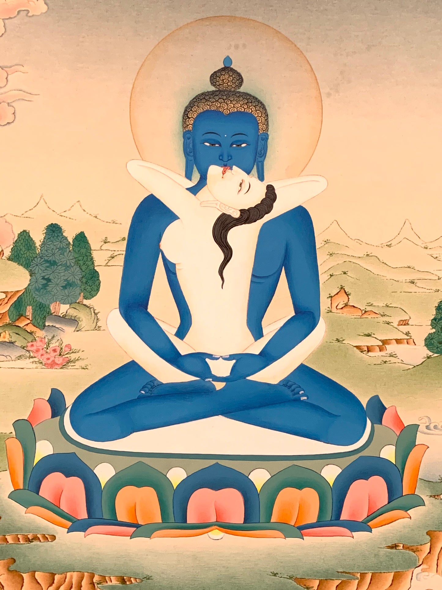 Samantabhadra With Consort Karma Gadri Thangka