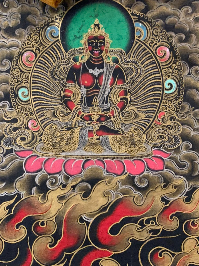 Vajrapani Black Thangka